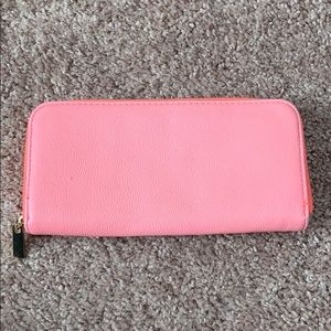 Target coral wallet with pockets and zipper
